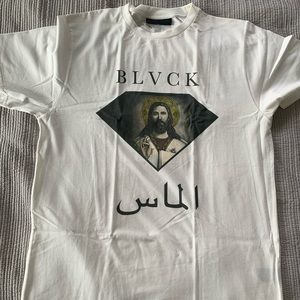 BLACK SCALE BLVCK SHIRT NWOT M White SHORT SLEEVE